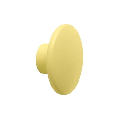 Patère The Dots Wood XS bois / Ø 6,5 cm - Exclusivité en édition limitée - Muuto - Jaune beurre (édition limitée) - Frêne teinté