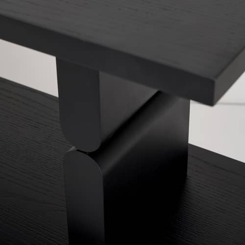 Regal Coloured Wood Noon holz schwarz / B 118 x H 107 cm - NOBODINOZ - Schwarz - Esche
