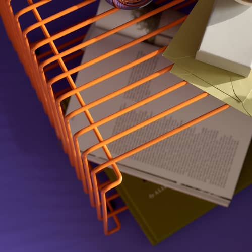 Regal Panton Wire Tangerine metall orange / Limitierte Auflage 100th Anniversary - MONTANA - Tangerine (limitierte Auflage) - Lackierter Edelstahldraht