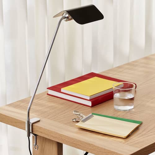 Schreibtischlampe Apex Desck Clip metall schwarz / Sockel für Schraubstock – schwenkbar / H 43 cm - Hay - Schwarz - Stahl