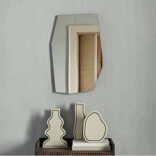 Specchio murale Shard vetro specchio / L 50.5 x H 76.4 cm - Ferm Living - L 50,5 x H 76,4 cm - MDF, Vetro