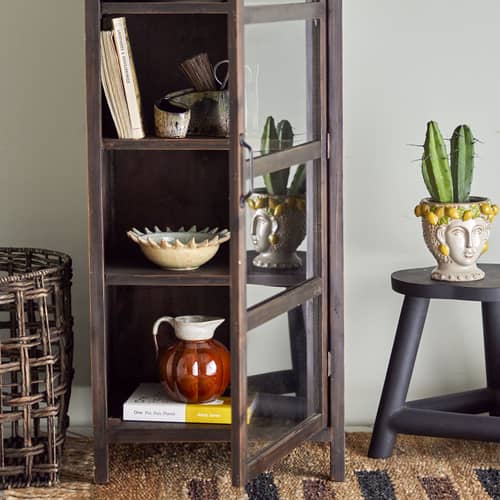 Bloomingville ILDA Vaso Sospeso In Ceramica Verde – Con Cinghie In Pelle, Design Danese
