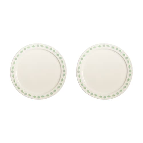Set de 2 assiettes Folk Large céramique / Ø 27,5 cm - & klevering - Menthe - Porcelaine