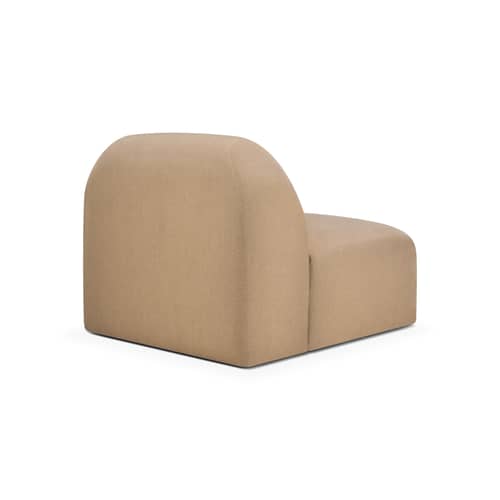 Chauffeuse Bulky / Module central - Ethnicraft - Beige Sepia clair - Bois, Fibre, Mousse PU haute densité, Tissu