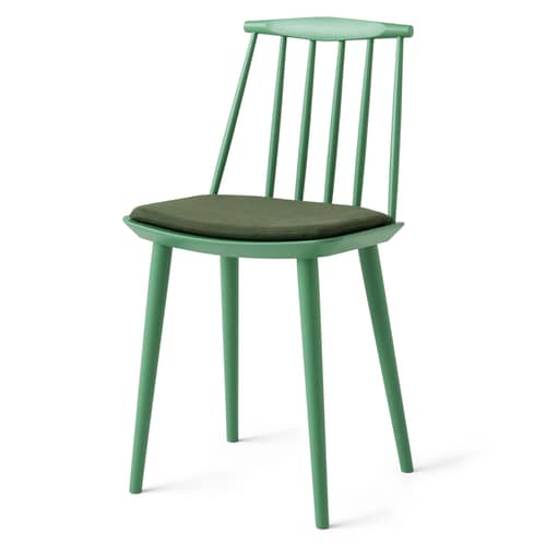 Chaise J77 bois vert / Réédition années 60 - Hay - Vert Jade - Hêtre massif, Placage de hêtre