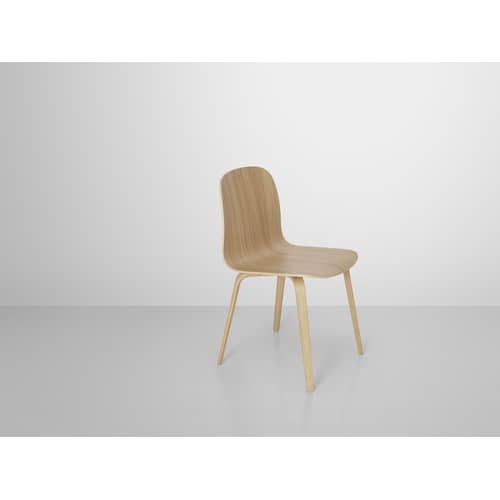 Chaise Visu bois naturel / Pieds bois - Muuto - Chêne naturel - Contreplaqué de chêne