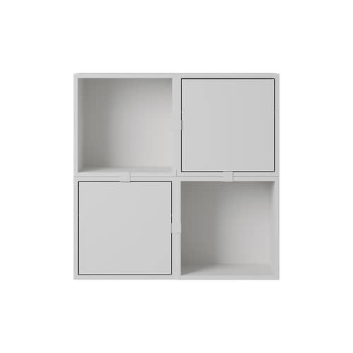 Etagère Stacked / Configuration 4 - L 87 x H 87 cm - Muuto - Gris - Acier laqué, MDF peint