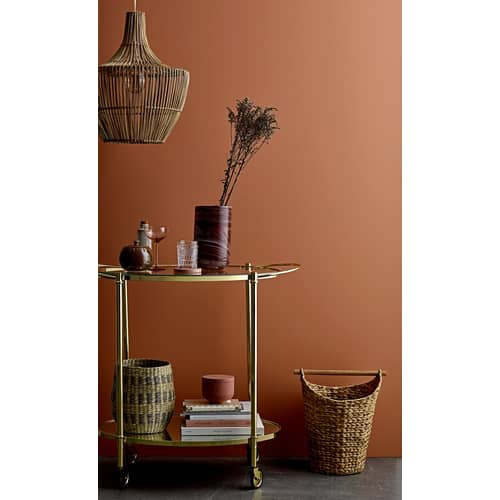 Servierwagen Gold glas gold transparent metall - Bloomingville - Transparent & goldfarben - Einscheiben-Sicherheitsglas, Metall