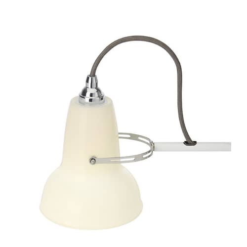 Lampe de table Original 1227 Mini métal céramique blanc / Porcelaine - Fixe / Réédition 1930\' - Anglepoise - Blanc - Acier laqué, Fonte, Porcelaine