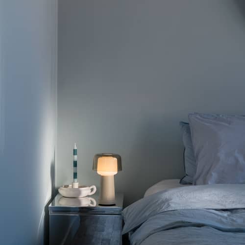 Lampe extérieur sans fil rechargeable Revolve LED beige - Fatboy - Argile - Aluminium, Polycarbonate