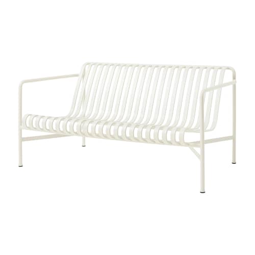 Gartensofa 2-Sitzer Palissade Lounge metall weiß / L 139 cm - Bouroullec, 2016 - Hay - Cremeweiß - Stahl