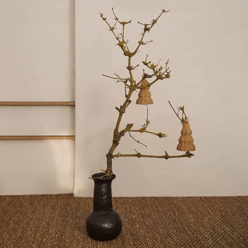 Palle di Natale Braided fibre marrone / Set da 2 - Rattan intrecciato a mano - Ferm Living - Set di 2 - Rattan intrecciato