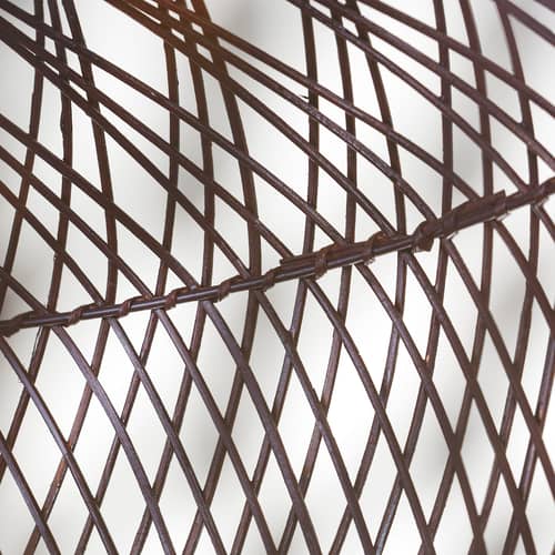 Arizona Pendant cane & fibres brown / Ø 70 cm - Rattan - GOOD&MOJO - Burgundy - Iron, Rattan