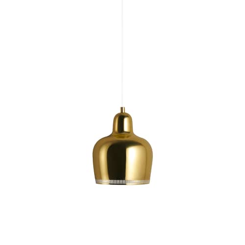 Pendelleuchte Golden Bell A330S metall gold / Alvar Aalto, 1937 - ARTEK - Messing - Gedrehtes Messing