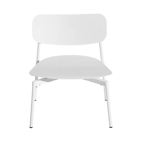 Poltrona bassa Fromme metallo bianco / Alluminio - Petite Friture - Bianco - Alluminio