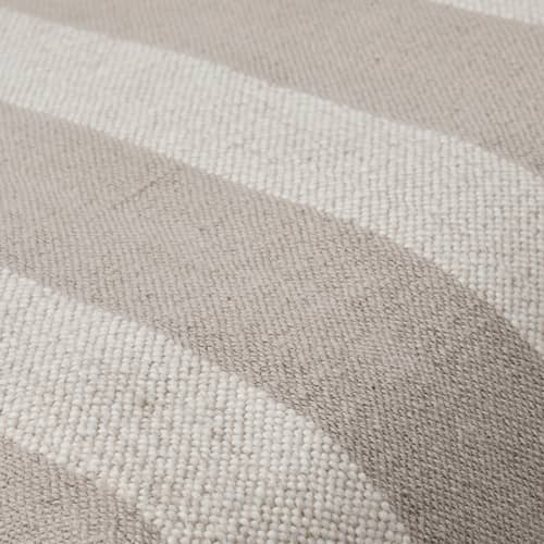 Pouf Sigrid tissu gris - BROSTE COPENHAGEN - Gris clair -  Micro-billes EPS, Coton, Lin