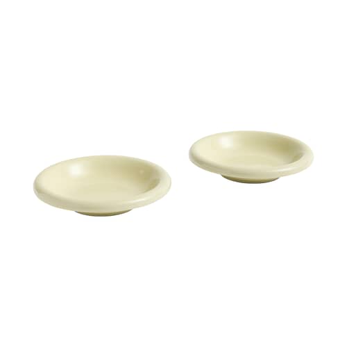 Barro Soup plate ceramic green / Ø 20 x H 4 cm - Set of 2 - Hay - Pistachio - Enamelled sandstone