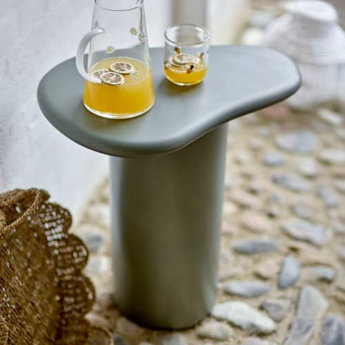 Table d\'appoint Marcey / Fibrociment - Bloomingville - Gris foncé - Fibrociment peint