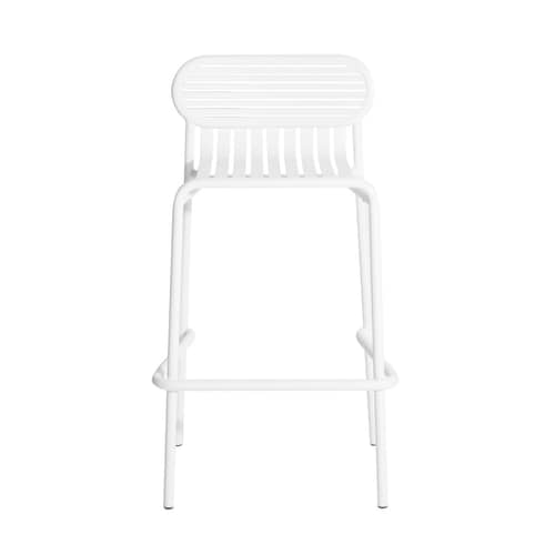 Tabouret de bar Week-End métal blanc / Aluminium - H 80 cm - Petite Friture - Blanc - Aluminium thermolaqué époxy