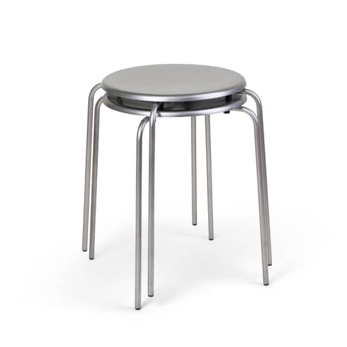 Tabouret Petit Rond métal - Frama  - Acier brossé - Acier inoxydable brossé