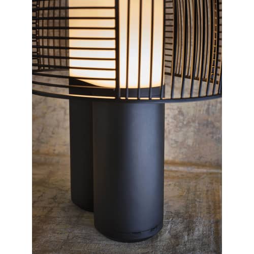 Tischleuchte Yasuke LED metall schwarz / L 39,5 x H 43 cm - DCW éditions - Schwarz - PMMA, Stahl