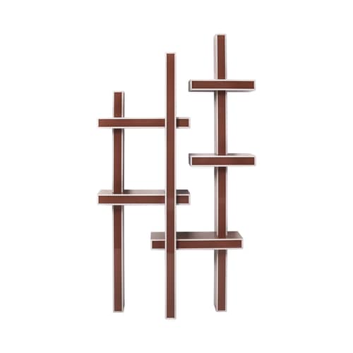 Bücherregal Lepid holz rot / B 116 x H 210 cm - Kartell - Bordeaux - Polyesterlackiertes MDF