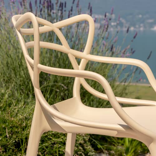 Chaise empilable Masters beige / Exclusivité en édition limitée - Kartell - Avoine (édition limitée) - Technopolymère thermoplastique recyclé