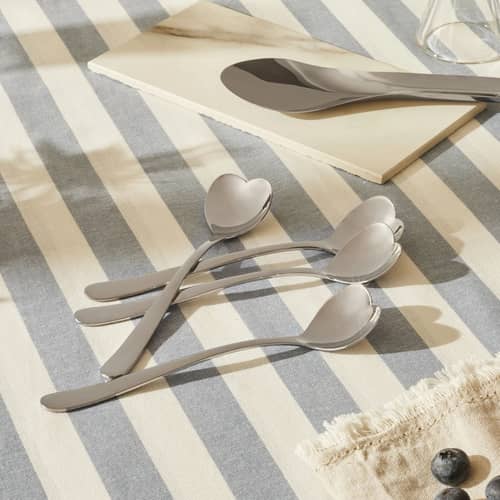 Set de 4 cuillères à glace Big Love métal - Alessi - Acier brillant - Acier inoxydable 18/10