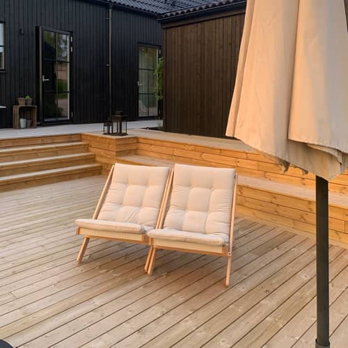 Fauteuil pliant Boogie - KARUP DESIGN - Naturel 701 / Hêtre - Coton, Hêtre massif certifié FSC, Polyester