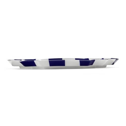 Piatto di portata Fête des Bêtes ceramica blu / 36,6 x 26,5 cm - Serax - Blu e Bianco - Porcellana smaltata