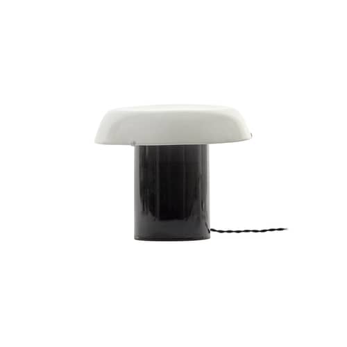 Lampe de table Céline n°1 céramique noir / Ø 27 x H 22.5 cm - Serax - N°1 / Noir & blanc - Grès émaillé, Porcelaine
