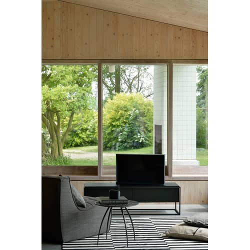 Fauteuil N701 - Ethnicraft - Gris foncé - Bois, Mousse, Tissu