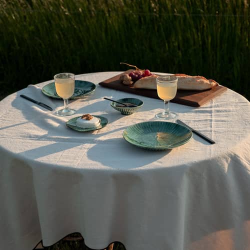 Piatto da dessert Verde Lanza ceramica verde / Ø 22 cm - Set di 2 - Serax - Ø 22 cm - Gres smaltato