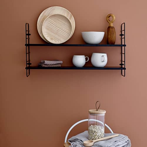 Scaffale North metallo legno bianco / L 65 x H 35 cm - Metallo & MDF - Bloomingville - Bianco - Ferro dipinto, MDF
