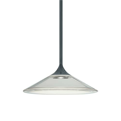 Suspension Orsa LED verre transparent / Ø 21 cm / Seconde vie - Artemide - Ø 21 cm / Transparent & noir - Métal laqué, Méthacrylate, Verre moulé