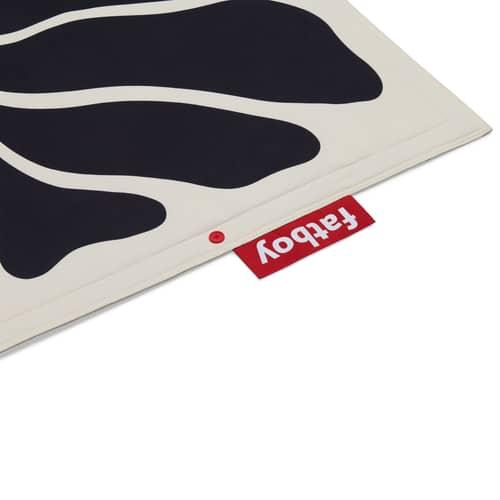 Tapis d\'extérieur Flying Carpet / 180 x 140 cm - Rembourré - Fatboy - Botanic / Crème & noir - Mousse, Polyester recyclé