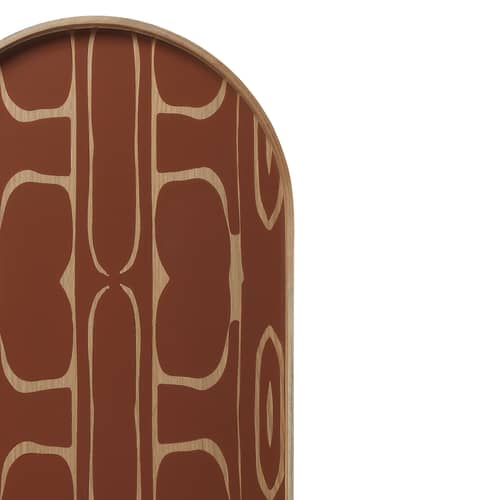 Second Nature Tray wood brown / 71 x 36 cm - Ethnicraft - Second Nature / Auburn & Oak - Oak veneer, Silkscreen printing glass