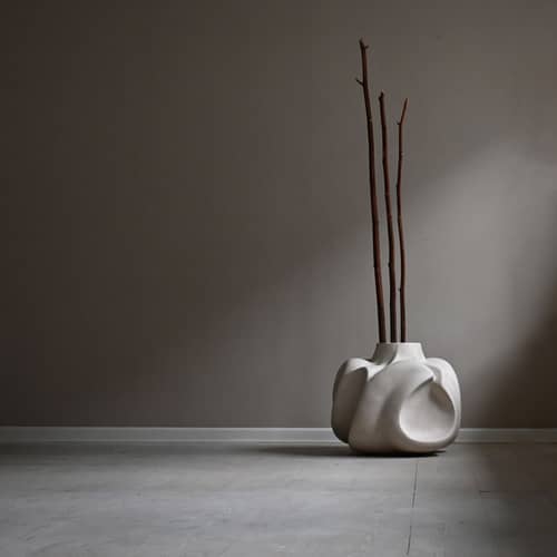 Vaso Wabi Big ceramica bianco / 55 x 55 x H 48 cm - 101 COPENHAGEN - Grande / Bianco - Ceramica smaltata