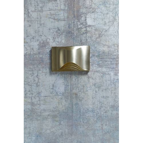 Respiro Small Wall light gold metal / L 23 cm - Metal - DCW éditions - L 23 cm / Gold - Anodized aluminium