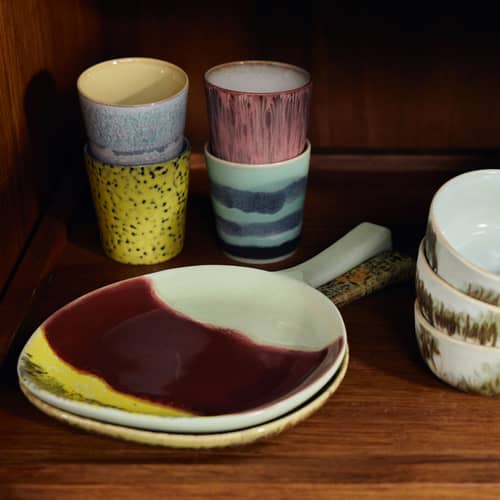 Piatto di portata 70s ceramics ceramica multicolore / 30,5 x 18 cm - HK LIVING - Cherry - Gres smaltato