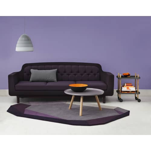 Ablage Block metall grau / auf Rollen - Normann Copenhagen - Hellgrau - Esche, Stahl