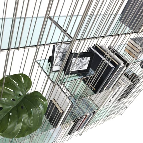Accessoire  verre / Set 6 étagères pour bibliothèque Metrica Wall A - Prof. 12 cm - Mogg - Vert - Verre teinté
