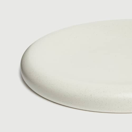 Assiette Dough céramique blanc / Ø 38 x H 3,7 cm - TOOGOOD - Crème - Grès émaillé