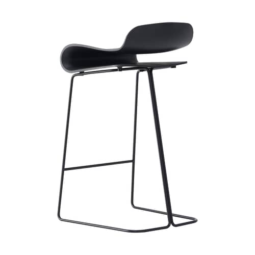 KRISTALIA BCN Stool カウンターチェア Bar stool BCN Kristalia H 66 cm - Black - Plastic material | Made