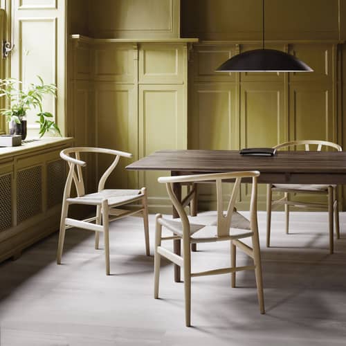 Chaise CH24 - Wishbone Chair bois naturel / Hans J. Wegner, 1950 - Corde de papier - CARL HANSEN & SON - Hêtre savonné FSC / Corde naturelle - Corde en papier, Hêtre massif savonné FSC