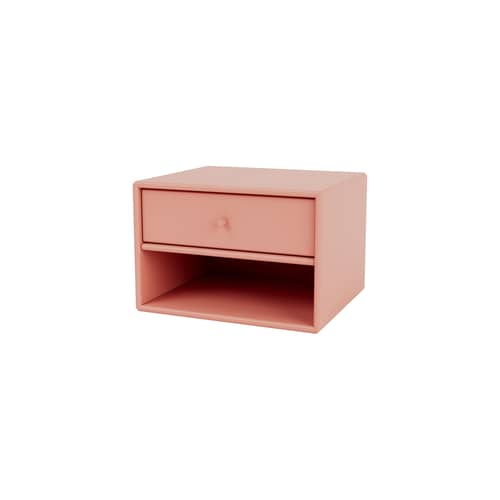 Comodino da parete Dash legno rosa / Consol - L 35,4 x P 30 x H 24 cm - MONTANA - Rabarbaro 151 - MDF laccato