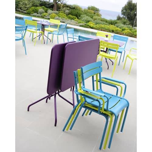 Fauteuil empilable Luxembourg Bridge métal beige - Fermob - Muscade - Aluminium laqué