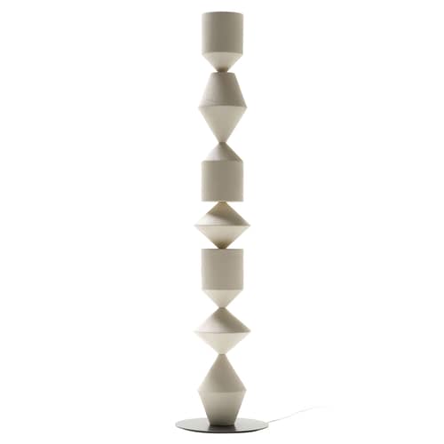 Costantina Floor lamp plastic material beige / Ø 40 x H 178 cm - Polyurethane - Mogg - Ivory - Polyurethane