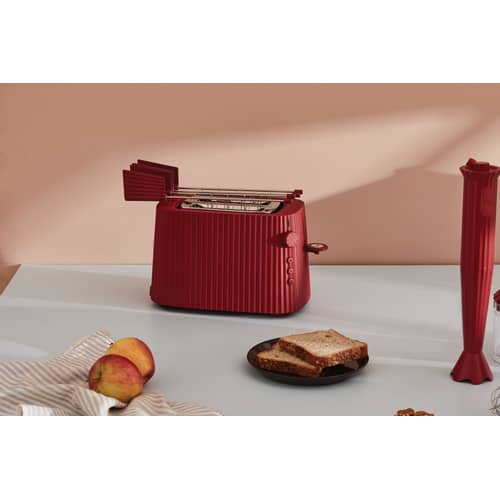 Grille-pain Plissé plastique noir / 2 tranches - 850W - Alessi - Noir - Résine thermoplastique