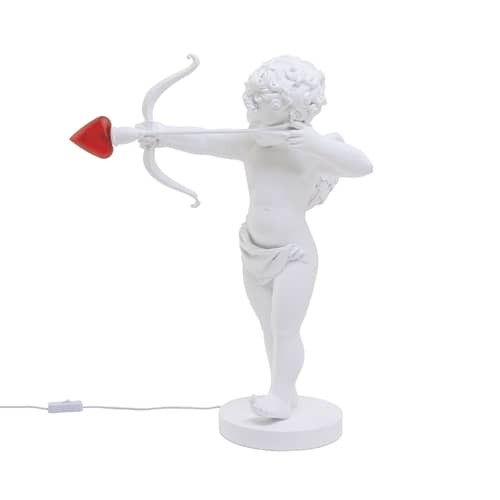 Lampe de table Cupid LED plastique blanc / H 63 cm - Seletti - Blanc - Résine